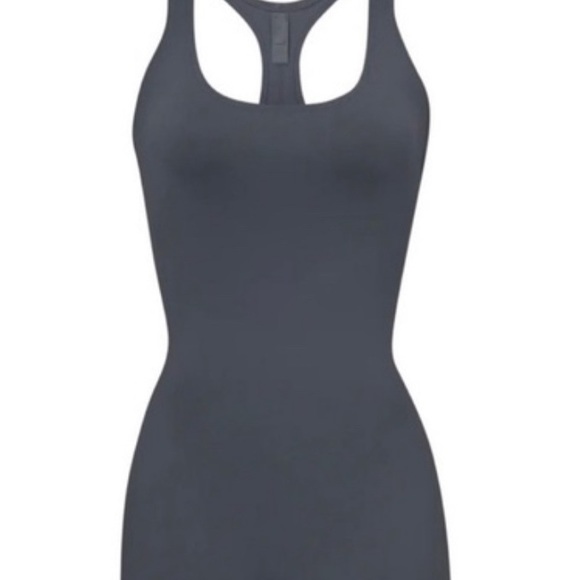 SKIMS Swim Cycle Suit 4 X Gunmetal NWT - Picture 4 of 11